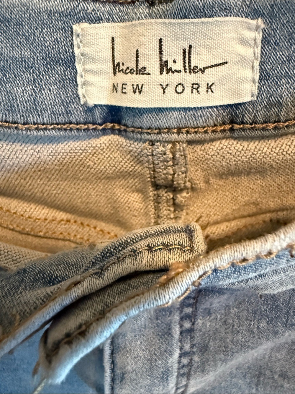 Nicole Miller Light Wash Denim Shorts - Picture 3 of 5